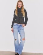 Stradivarius Palton Din Stofă Cu Nasturi Gri Mediu Xl