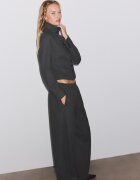 Stradivarius Pantaloni Barrel Gri Mediu L