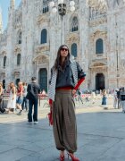 Stradivarius Pantaloni Bufanți Cu Cataramă Bej 40