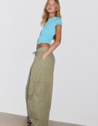 Stradivarius Pantaloni Cargo Din Poplin Kaki 32