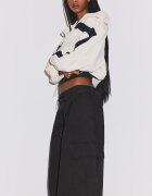 Stradivarius Pantaloni Cargo Din Poplin Negru 32