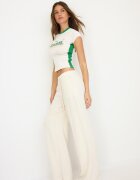 Stradivarius Pantaloni Drepți Cu Efect De In Piatră M