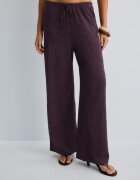 Stradivarius Pantaloni Drepți Cu Efect Șifonat Mov S