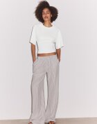 Stradivarius Pantaloni Fluizi Cu In Și Dungi Gri Xs