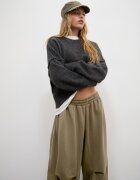 Stradivarius Pantaloni Jogger Balloon Fit Cu Stoppere Kaki S