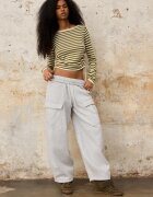 Stradivarius Pantaloni Jogger Cargo Gri Melanj Xl