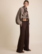 Stradivarius Pantaloni Jogger Largi Cu Nervură Și Textură Fină Maro Xxs