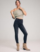 Stradivarius Pantaloni Scurți Basic Din Denim Cu Visoki Struk Negru Închis 40