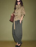 Stradivarius Pantaloni Voluminoși Cargo Cu Detaliu În Talie Verde Xs
