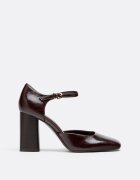 Stradivarius Pantofi Cu Toc Mary Jane Maro 35