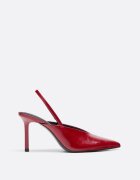 Stradivarius Pantofi Cu Toc Și Decolteu În V Roșu 35