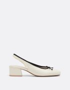 Stradivarius Pantofi Cu Toc Tip Balerină Crem 35