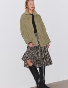 Stradivarius Parka Oversize Cu Buzunare Kaki Xs