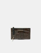 Stradivarius Portofel Compact Cu Print Șarpe Maro Os