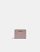 Stradivarius Portofel Cu Fermoar Și Aspect Lucios Roz Pastel Os