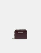 Stradivarius Portofel Pentru Carduri Compact Detaliu Mărgele Grena Os