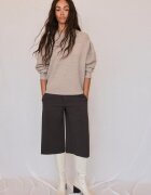 Stradivarius Pulover Basic Din Tricot Fin La Atingere Albastru Spălat Xl