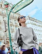 Stradivarius Pulover Basic Din Tricot Fin La Atingere Gri Marengo S