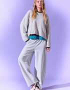 Stradivarius Pulover Din Tricot Cu Decolteu În V Gri Melanj M
