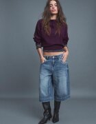 Stradivarius Pulover Din Tricot Cu Guler Polo Purpuriu Închis Xl