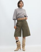 Stradivarius Pulover Din Tricot Cu Mânecă Liliac Și Guler Perkins Albastru Spălat M