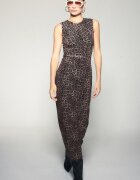 Stradivarius Rochie Midi Din Plasă Fără Mâneci Maro S
