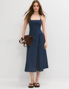 Stradivarius Rochie Midi Halter Cu Detaliu Cu Mărgele Marine L