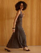 Stradivarius Rochie Midi Halter Maro Xl