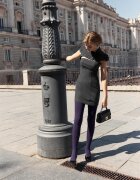 Stradivarius Rochie Mini Sartorială Cu Nasturi Gri Marengo S