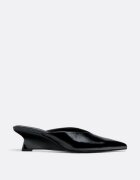 Stradivarius Saboți Cu Talpă Ortopedică Imitație De Piele Negru 37