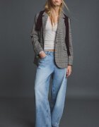 Stradivarius Sacou De Stofă Basic Bej M