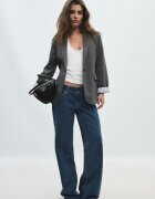Stradivarius Sacou Regular Pepit Gri S