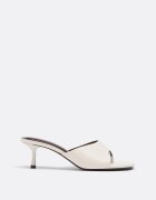 Stradivarius Sandale Cu Toc Thong Crem 36