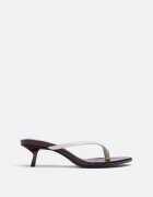Stradivarius Sandale Tip Thong Cu Toc Kitten Crem 38
