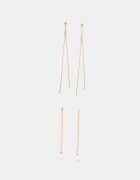 Stradivarius Set 2 Cercei Lungi Auriu Os
