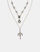 Stradivarius Set 2 Coliere Lariat Cu Cruce Kaki Os
