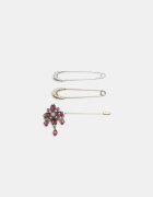 Stradivarius Set 3 Broșe Tip Ac Auriu Os