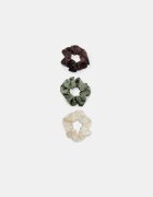 Stradivarius Set 3 Elastice De Păr Cu Efect Satinat Kaki Os