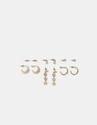 Stradivarius Set 6 Cercei Multipack Cu Stele Auriu Os