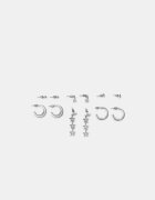 Stradivarius Set 6 Cercei Multipack Cu Stele Gri Os
