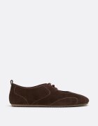 Stradivarius Sneakerine Din Piele Cu Baretă Elastică Maro 36