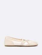 Stradivarius Sneakerine Extraflexibile Cu Barete Crem 38