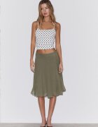 Stradivarius Top Cu Bretele Din Poliamidă Gri Deschis L