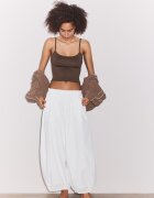 Stradivarius Top Cu Bretele Din Poliamidă Maro M