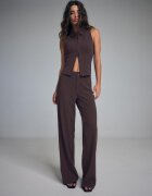 Stradivarius Top Fără Mâneci Cu Capse Purpuriu Xs
