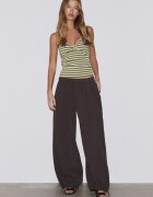 Stradivarius Top Halter Ajustat Kaki Xs