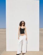 Stradivarius Top Halter Din Tricot Transparente Xl