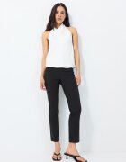 Stradivarius Top Halter Satinat Alb L