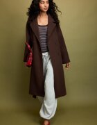 Stradivarius Trenci Cu Textură Moale Maro S
