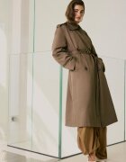 Stradivarius Trenci Lung De Bază Caramel S